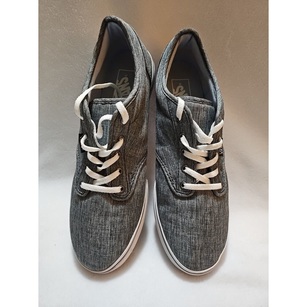 Vans Womens Off The Wall 500714 Gray Casual Skate Shoes Lace up Size 9
